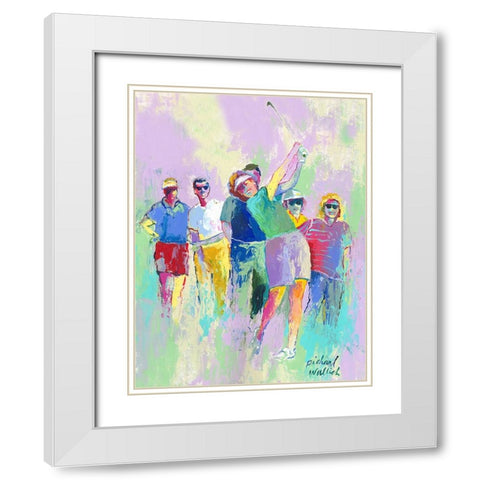 Womens Golf White Modern Wood Framed Art Print with Double Matting by Wallich, Richard