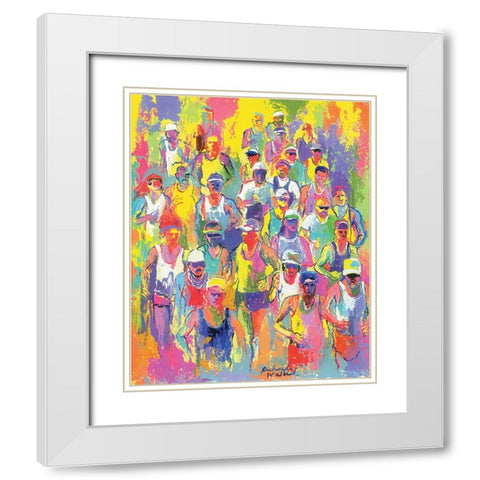 Marathon White Modern Wood Framed Art Print with Double Matting by Wallich, Richard