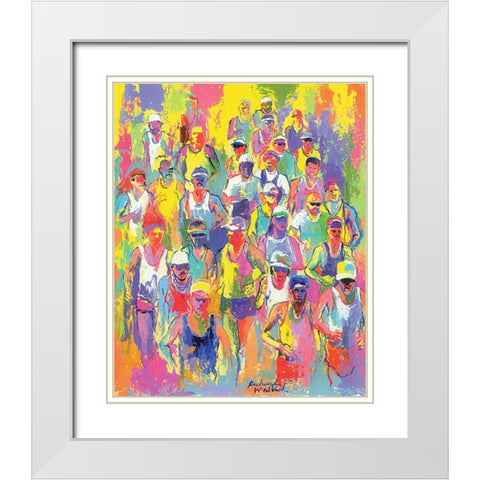 Marathon White Modern Wood Framed Art Print with Double Matting by Wallich, Richard