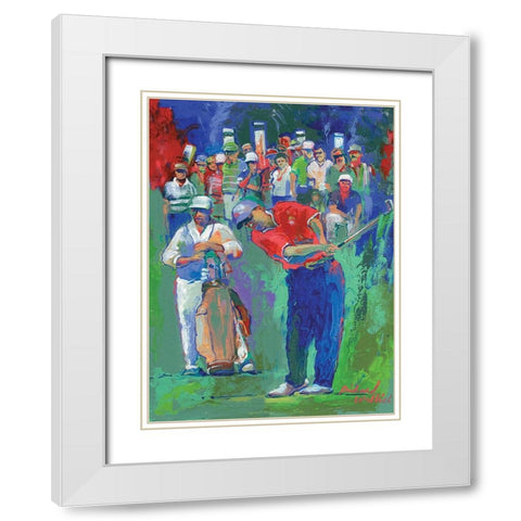 Golf White Modern Wood Framed Art Print with Double Matting by Wallich, Richard