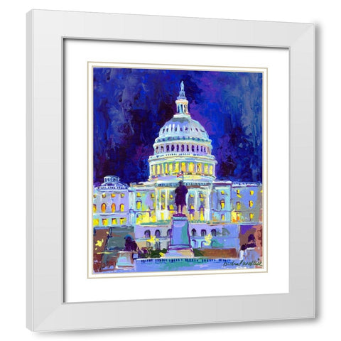 Washington D C White Modern Wood Framed Art Print with Double Matting by Wallich, Richard