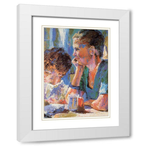 Aurora White Modern Wood Framed Art Print with Double Matting by Wallich, Richard