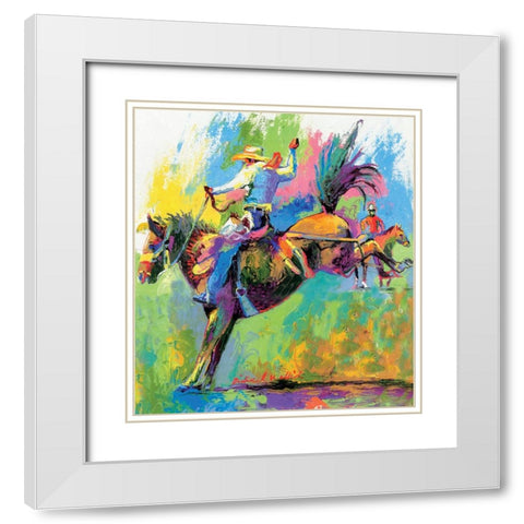 Frontier Days White Modern Wood Framed Art Print with Double Matting by Wallich, Richard
