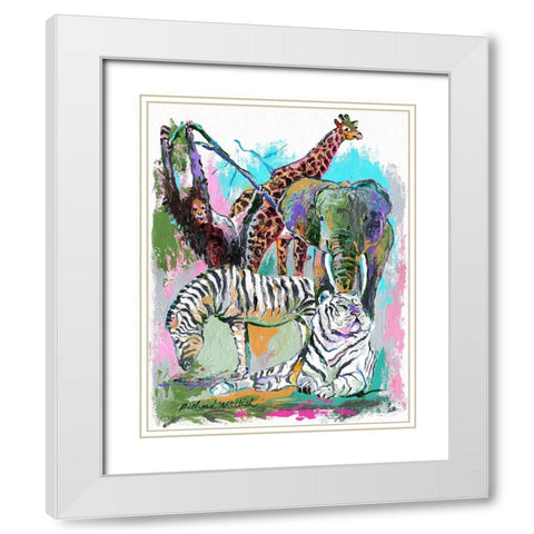 Animals White Modern Wood Framed Art Print with Double Matting by Wallich, Richard