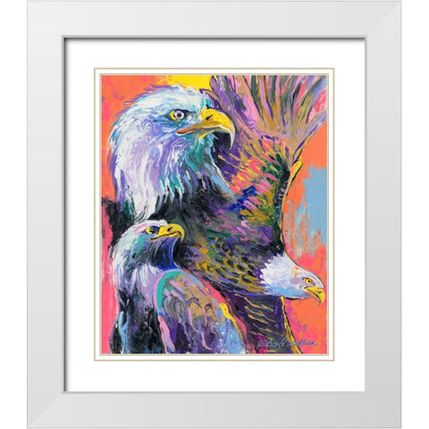 Eagle White Modern Wood Framed Art Print with Double Matting by Wallich, Richard