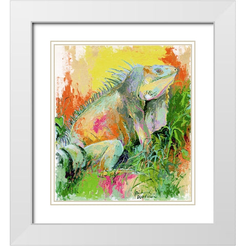 Lizard White Modern Wood Framed Art Print with Double Matting by Wallich, Richard