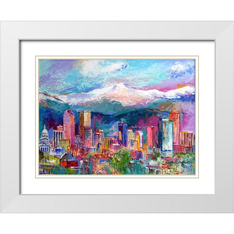 Denver White Modern Wood Framed Art Print with Double Matting by Wallich, Richard
