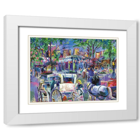 Tavern On The Green 2 White Modern Wood Framed Art Print with Double Matting by Wallich, Richard