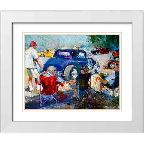 H Rods White Modern Wood Framed Art Print with Double Matting by Wallich, Richard