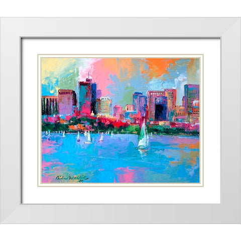 Boston White Modern Wood Framed Art Print with Double Matting by Wallich, Richard