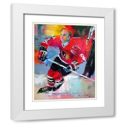 Bobby Hull White Modern Wood Framed Art Print with Double Matting by Wallich, Richard