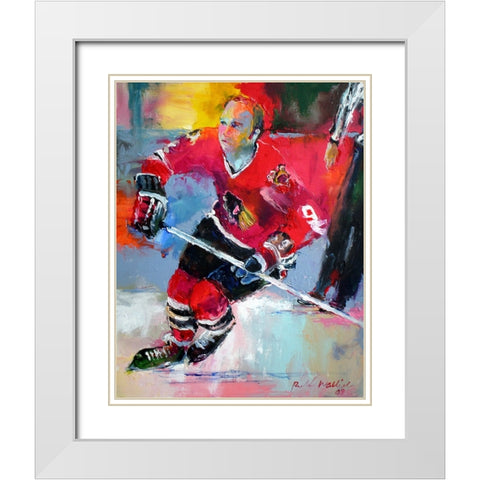 Bobby Hull White Modern Wood Framed Art Print with Double Matting by Wallich, Richard