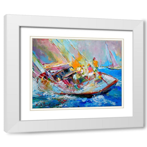Sail White Modern Wood Framed Art Print with Double Matting by Wallich, Richard