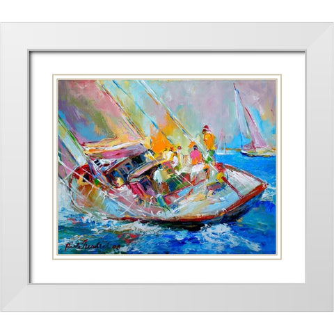 Sail White Modern Wood Framed Art Print with Double Matting by Wallich, Richard