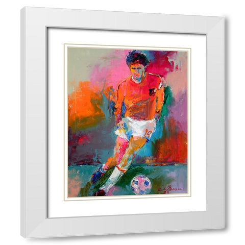 Socceer White Modern Wood Framed Art Print with Double Matting by Wallich, Richard