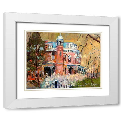 Haunted House White Modern Wood Framed Art Print with Double Matting by Wallich, Richard