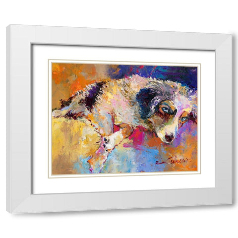 Marley White Modern Wood Framed Art Print with Double Matting by Wallich, Richard