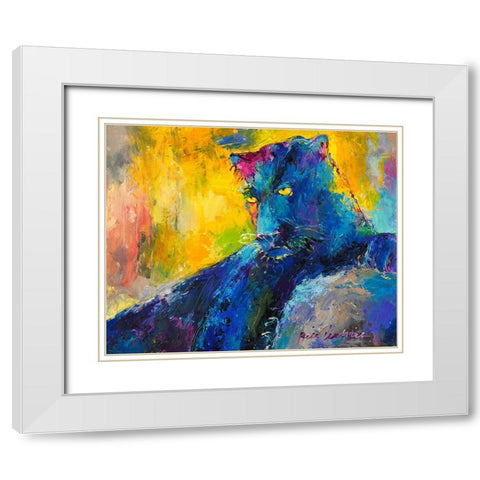 Black Panther White Modern Wood Framed Art Print with Double Matting by Wallich, Richard