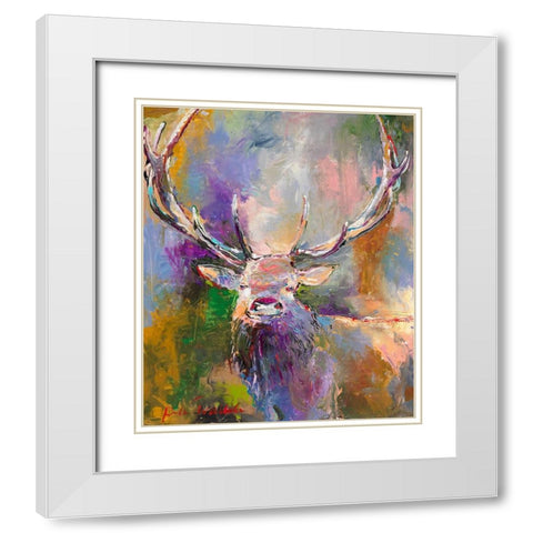 Buck White Modern Wood Framed Art Print with Double Matting by Wallich, Richard