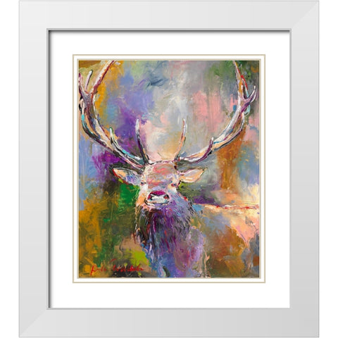 Buck White Modern Wood Framed Art Print with Double Matting by Wallich, Richard