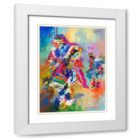 Pow Wow White Modern Wood Framed Art Print with Double Matting by Wallich, Richard
