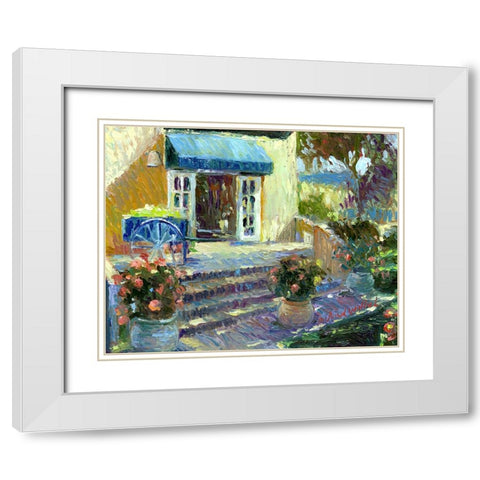 Flower Shop White Modern Wood Framed Art Print with Double Matting by Wallich, Richard