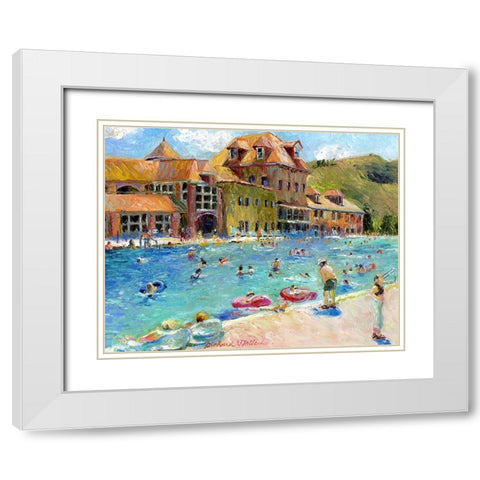 Glenwood Springs White Modern Wood Framed Art Print with Double Matting by Wallich, Richard