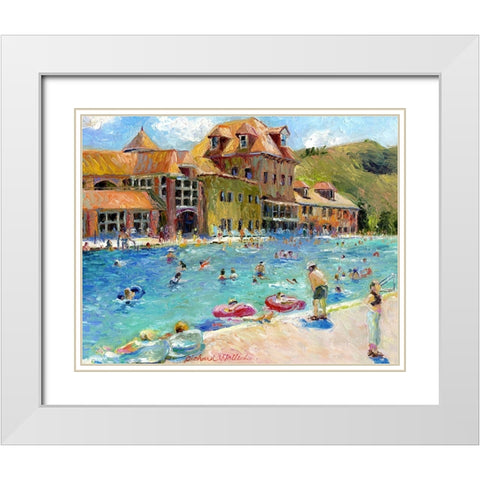 Glenwood Springs White Modern Wood Framed Art Print with Double Matting by Wallich, Richard