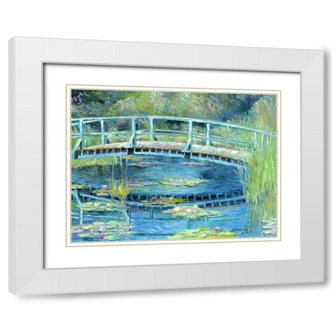 Botanical Garden Lilies White Modern Wood Framed Art Print with Double Matting by Wallich, Richard