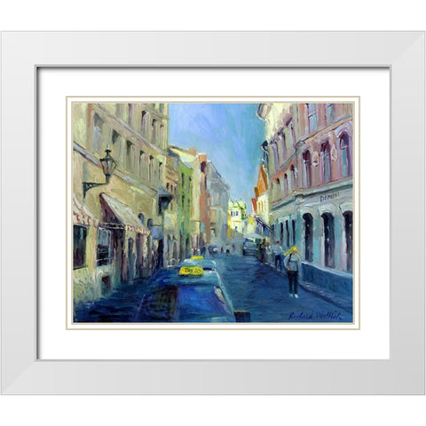 Girl With Yellow Hair White Modern Wood Framed Art Print with Double Matting by Wallich, Richard