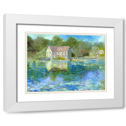 Old Mill White Modern Wood Framed Art Print with Double Matting by Wallich, Richard