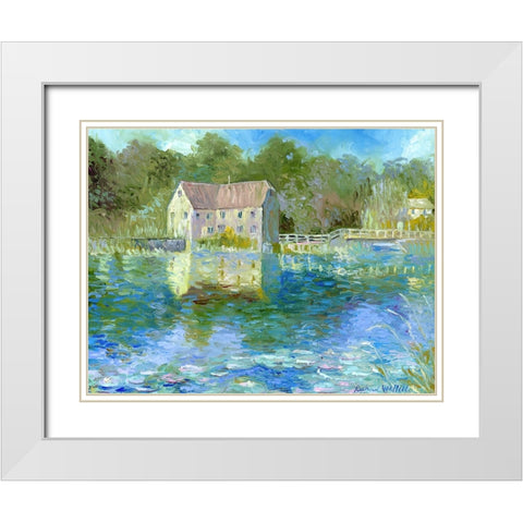 Old Mill White Modern Wood Framed Art Print with Double Matting by Wallich, Richard