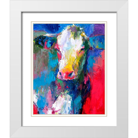 Art Cow 2 White Modern Wood Framed Art Print with Double Matting by Wallich, Richard