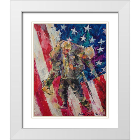 artsolider White Modern Wood Framed Art Print with Double Matting by Wallich, Richard