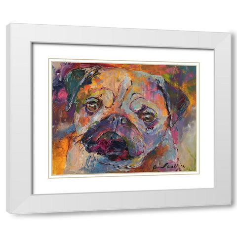 Art Pug White Modern Wood Framed Art Print with Double Matting by Wallich, Richard