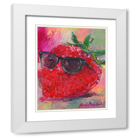 Art Strawberry White Modern Wood Framed Art Print with Double Matting by Wallich, Richard