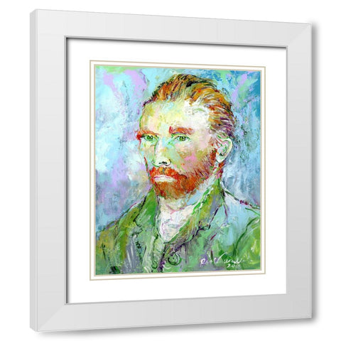 Van Gogh White Modern Wood Framed Art Print with Double Matting by Wallich, Richard