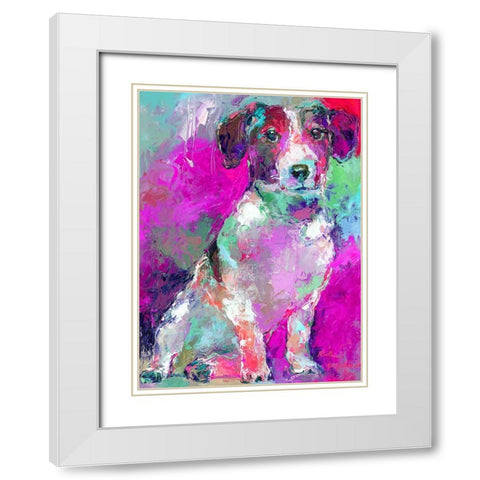 Art Russell Terrier White Modern Wood Framed Art Print with Double Matting by Wallich, Richard