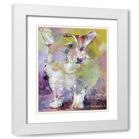 Art Corgi White Modern Wood Framed Art Print with Double Matting by Wallich, Richard