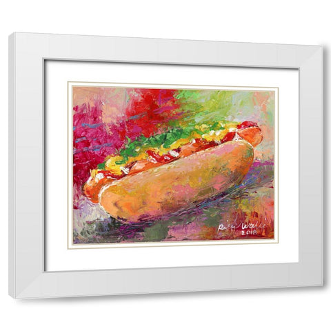 Hotdog White Modern Wood Framed Art Print with Double Matting by Wallich, Richard