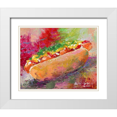 Hotdog White Modern Wood Framed Art Print with Double Matting by Wallich, Richard