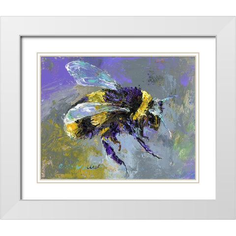 BubbleBee White Modern Wood Framed Art Print with Double Matting by Wallich, Richard