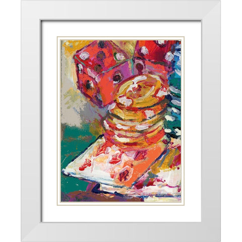 Chips 2 White Modern Wood Framed Art Print with Double Matting by Wallich, Richard