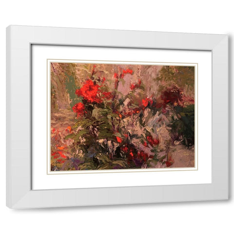 Flowers 4 White Modern Wood Framed Art Print with Double Matting by Wallich, Richard