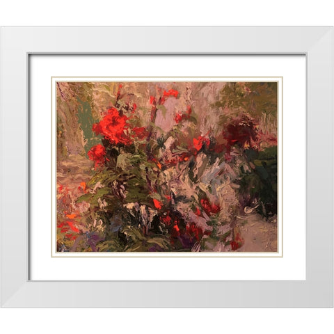 Flowers 4 White Modern Wood Framed Art Print with Double Matting by Wallich, Richard