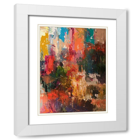 Flowers 5 White Modern Wood Framed Art Print with Double Matting by Wallich, Richard