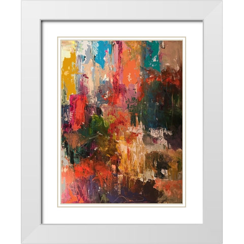 Flowers 5 White Modern Wood Framed Art Print with Double Matting by Wallich, Richard