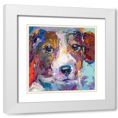 Terrier White Modern Wood Framed Art Print with Double Matting by Wallich, Richard