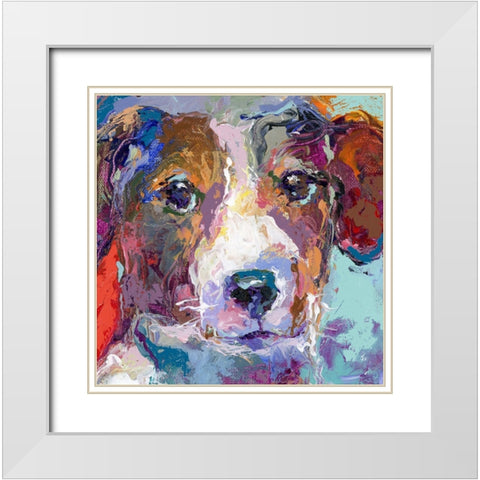 Terrier White Modern Wood Framed Art Print with Double Matting by Wallich, Richard