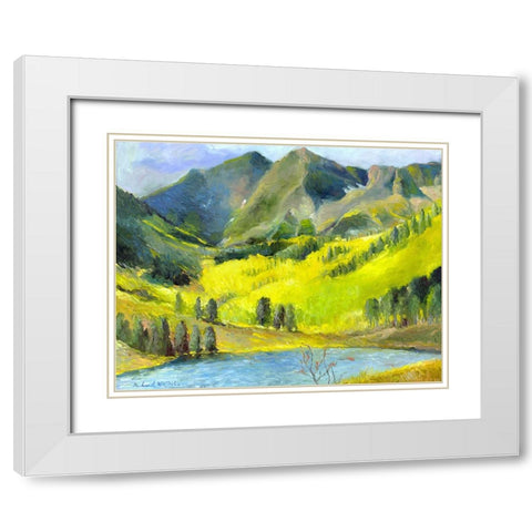 Marron Bells White Modern Wood Framed Art Print with Double Matting by Wallich, Richard